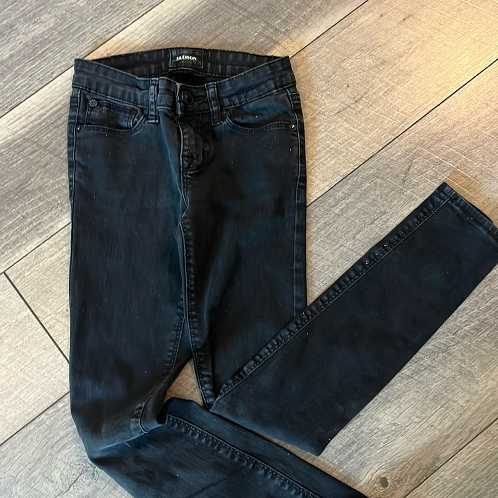 Hudson brand black glitter jeans